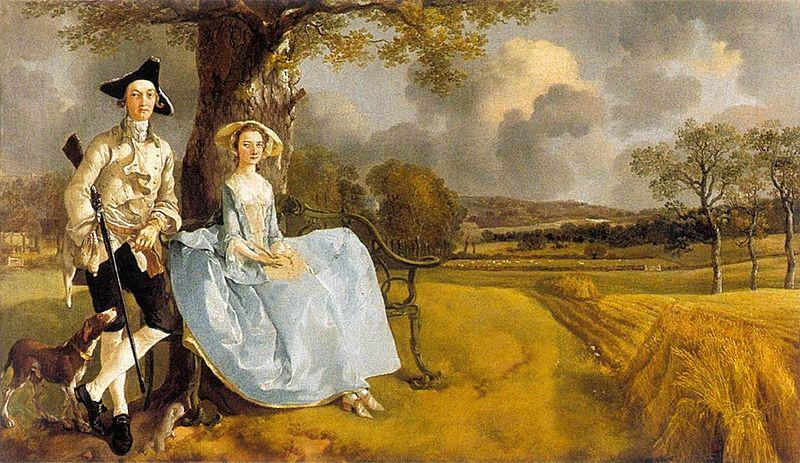Thomas Gainsborough Mr and Mrs Andrews oil painting image